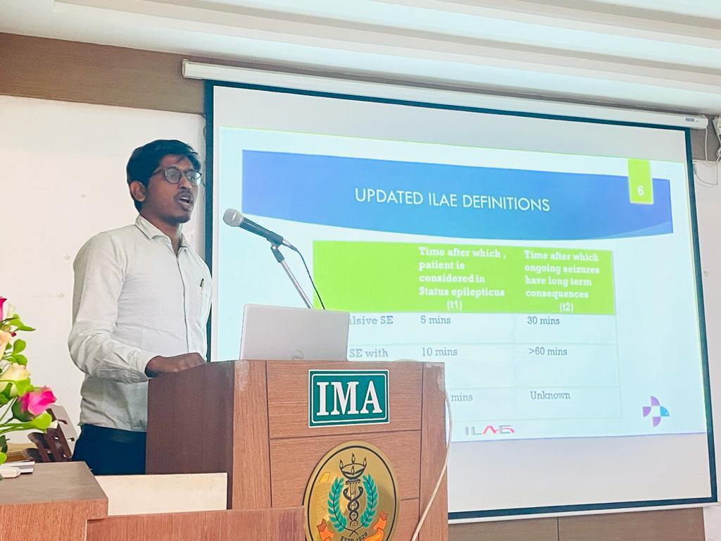 Dr. Pradeep presenting at IMA on ILAE definitions